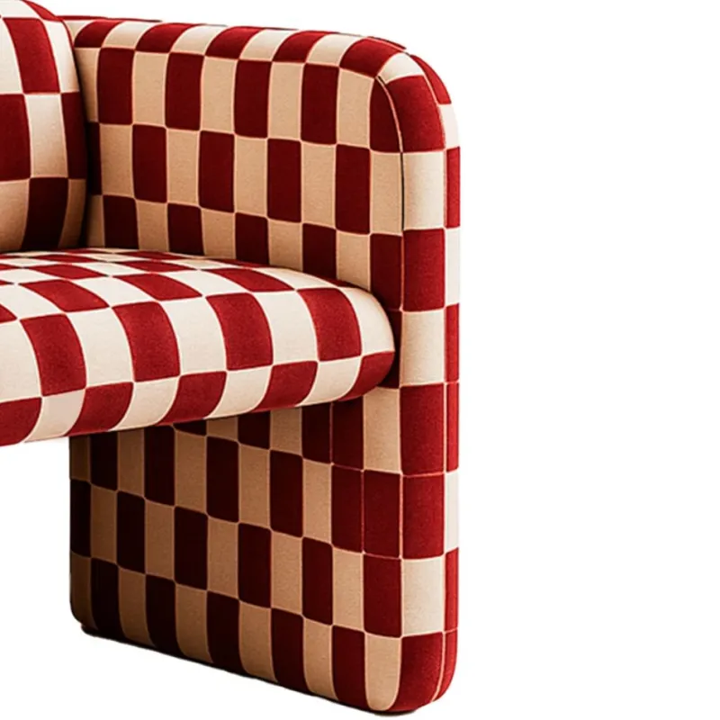 Hot Pamono Capella Chair with Red Checkered Pattern by Hommés Studio