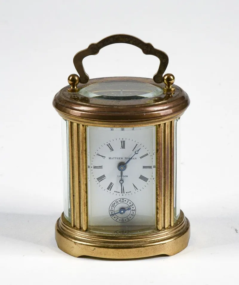 Pamono Cappuccina Alarm Clock with Key by Matthew Norman, 1950s> Clocks