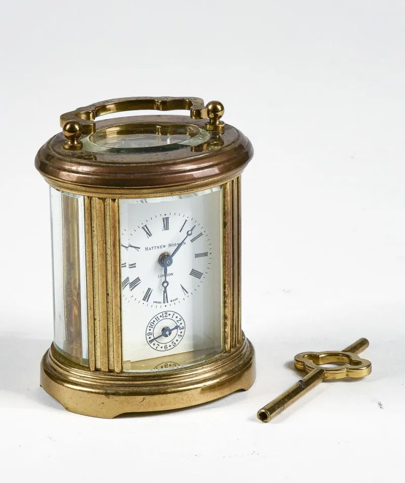 Pamono Cappuccina Alarm Clock with Key by Matthew Norman, 1950s> Clocks
