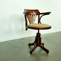 Pamono Captains Desk Chair by Michael Thonet for Ligna, 1950s> Office Chairs