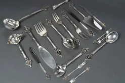 Pamono Cardeilhac Silver Cutlery Set with Minerva Hallmark, 1890s, Set of 150> Cutlery & Serving Utensils