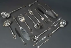 Pamono Cardeilhac Silver Cutlery Set with Minerva Hallmark, 1890s, Set of 150><noscript><img width=