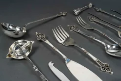 Pamono Cardeilhac Silver Cutlery Set with Minerva Hallmark, 1890s, Set of 150><noscript><img width=