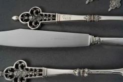 Pamono Cardeilhac Silver Cutlery Set with Minerva Hallmark, 1890s, Set of 150><noscript><img width=