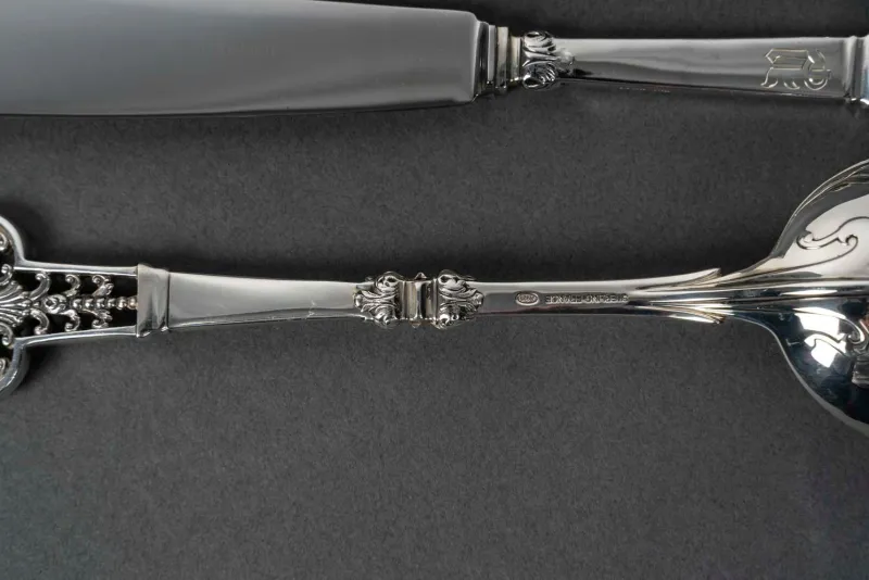 Pamono Cardeilhac Silver Cutlery Set with Minerva Hallmark, 1890s, Set of 150> Cutlery & Serving Utensils