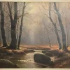 Pamono Carl Kenzler, Woodland Landscape, 20th Century, Oil on Canvas