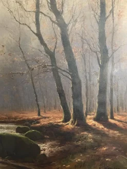 Pamono Carl Kenzler, Woodland Landscape, 20th Century, Oil on Canvas