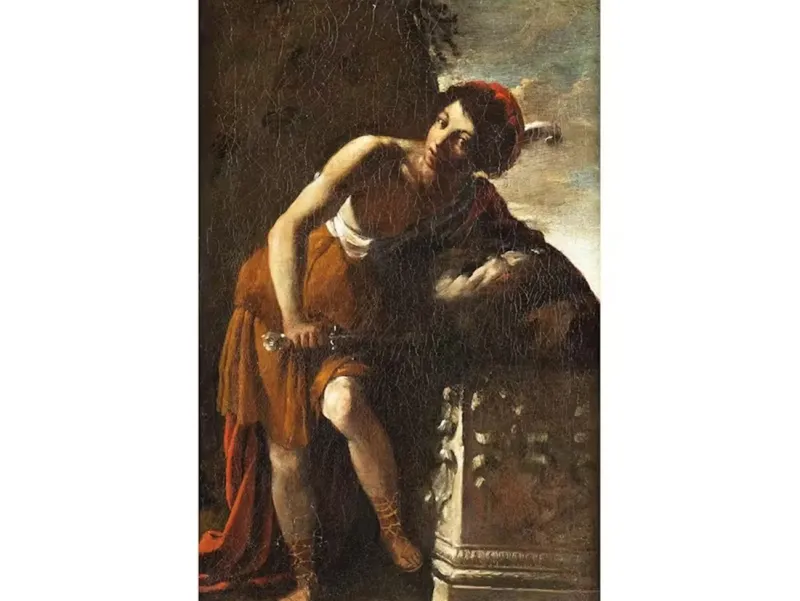 Outlet Pamono Carlo Bononi, The Triumph of David, Oil on Canvas, Early 17th Century, Framed
