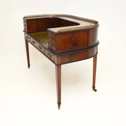 Outlet Pamono Carlton House Desk in Inlaid Mahogany with Leather Top, 1890s