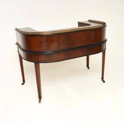 Outlet Pamono Carlton House Desk in Inlaid Mahogany with Leather Top, 1890s