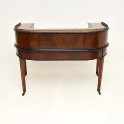 Outlet Pamono Carlton House Desk in Inlaid Mahogany with Leather Top, 1890s
