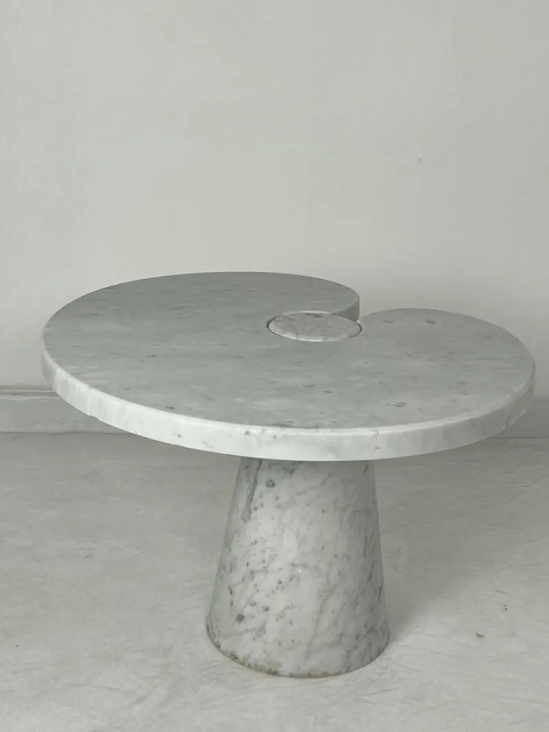 Pamono Carrara Marble Coffee Table by Angelo Mangiarotti for Skipper, 1971> Coffee & Side Tables