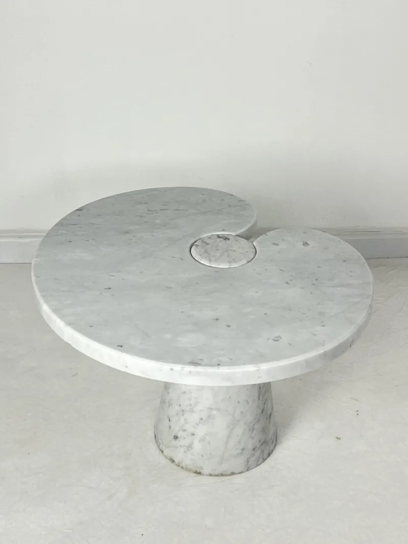Pamono Carrara Marble Coffee Table by Angelo Mangiarotti for Skipper, 1971> Coffee & Side Tables