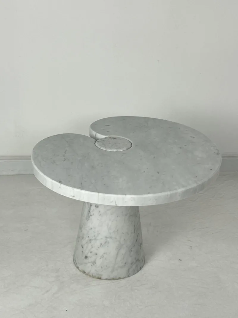Pamono Carrara Marble Coffee Table by Angelo Mangiarotti for Skipper, 1971> Coffee & Side Tables