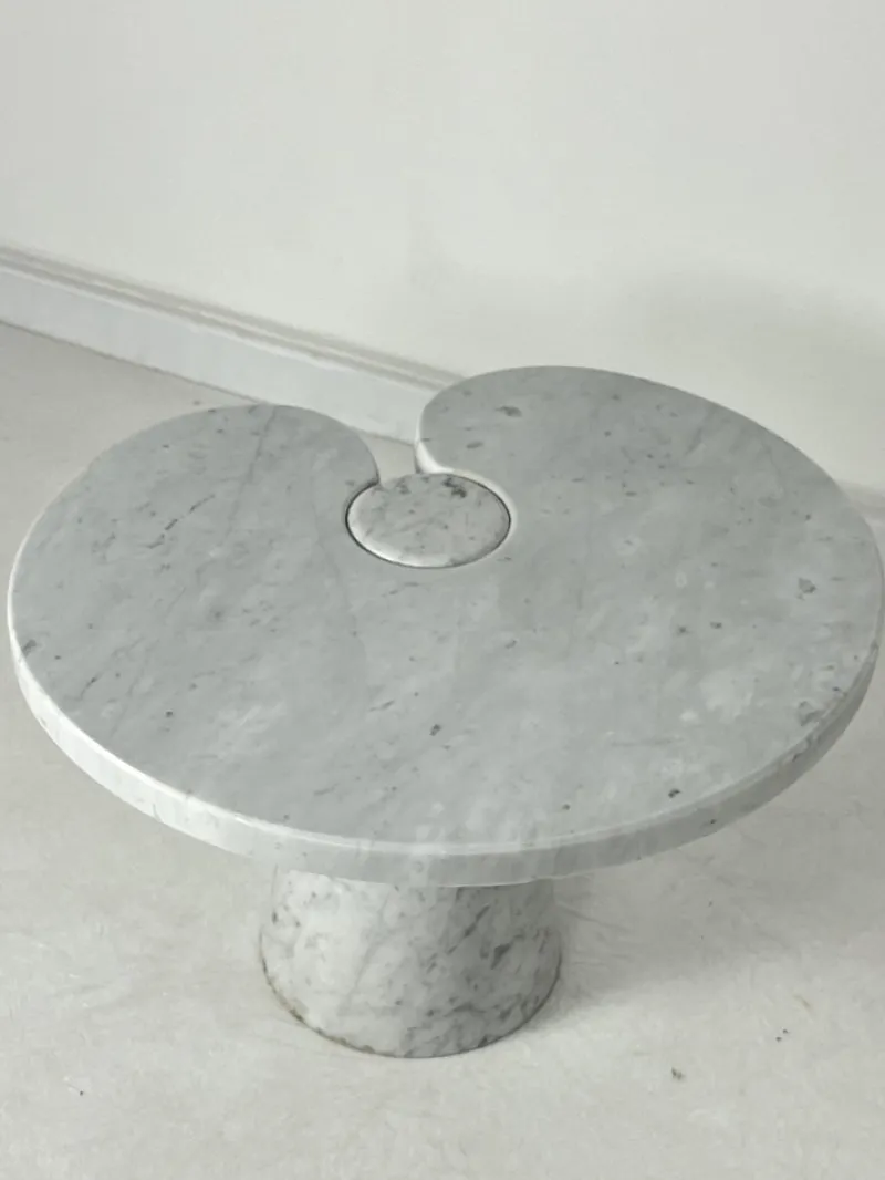 Pamono Carrara Marble Coffee Table by Angelo Mangiarotti for Skipper, 1971> Coffee & Side Tables