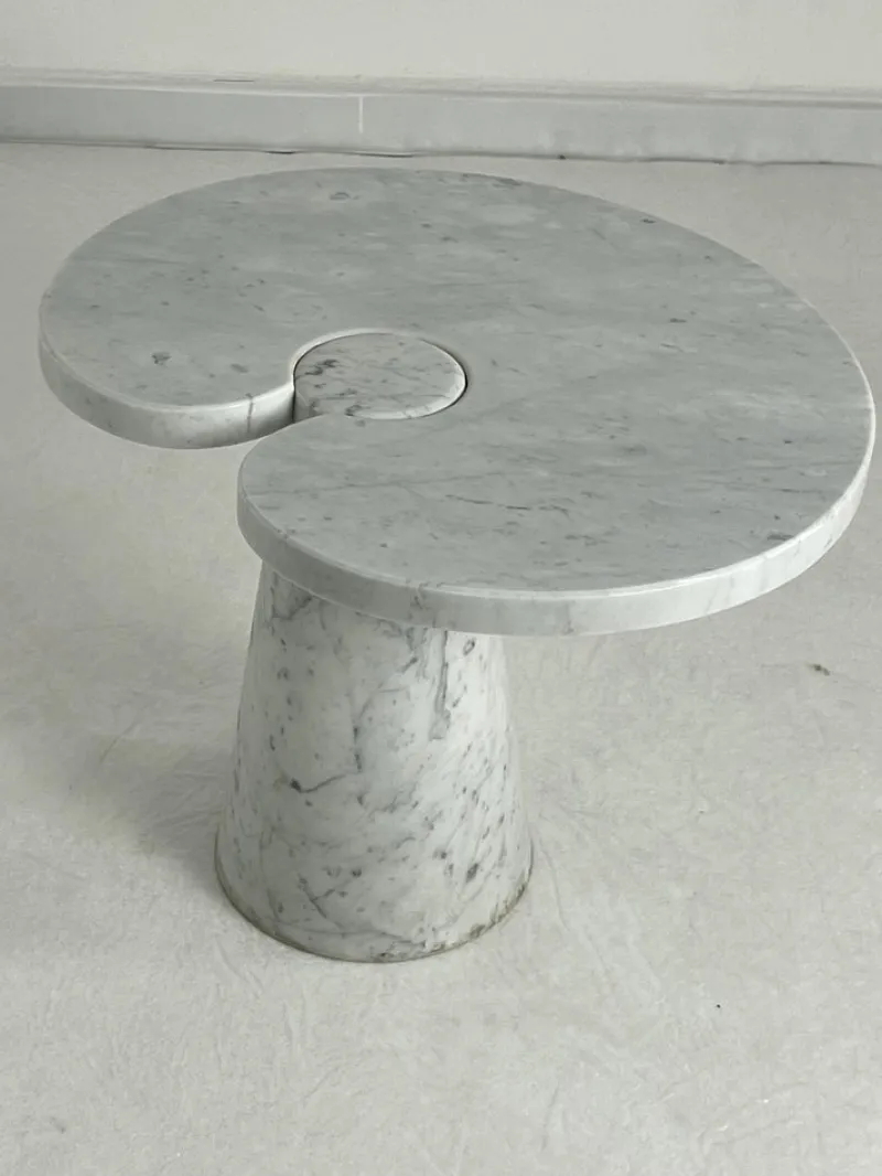 Pamono Carrara Marble Coffee Table by Angelo Mangiarotti for Skipper, 1971> Coffee & Side Tables