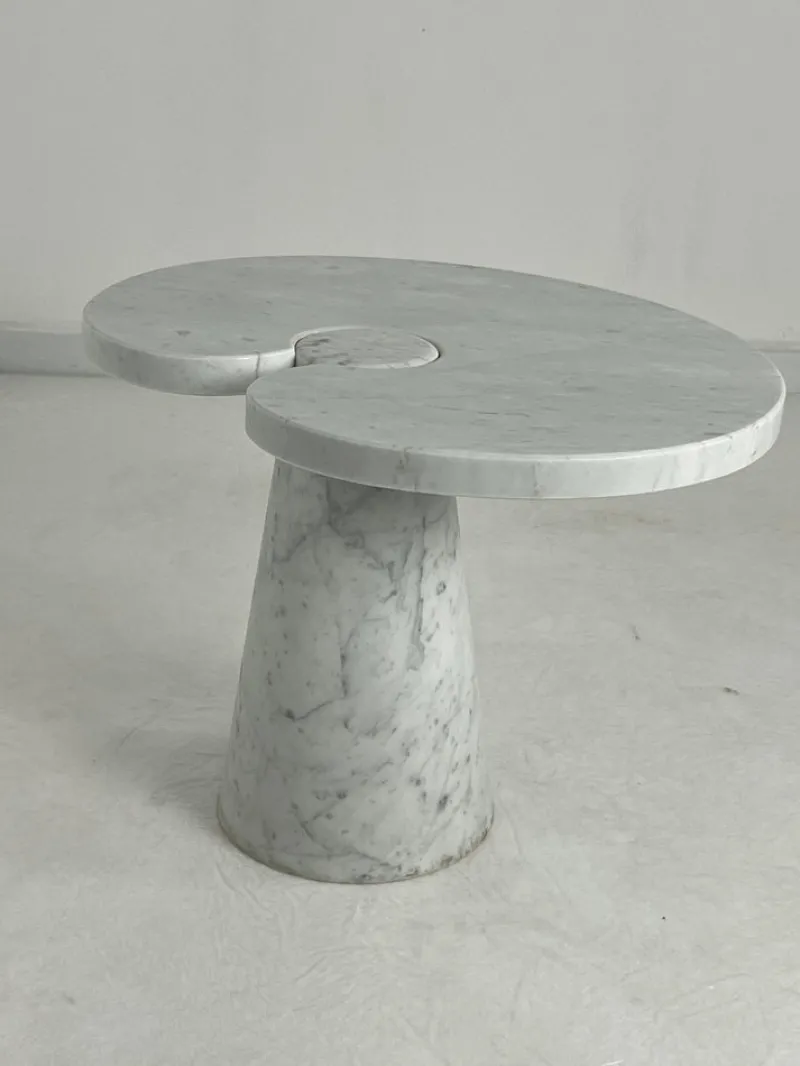 Pamono Carrara Marble Coffee Table by Angelo Mangiarotti for Skipper, 1971> Coffee & Side Tables