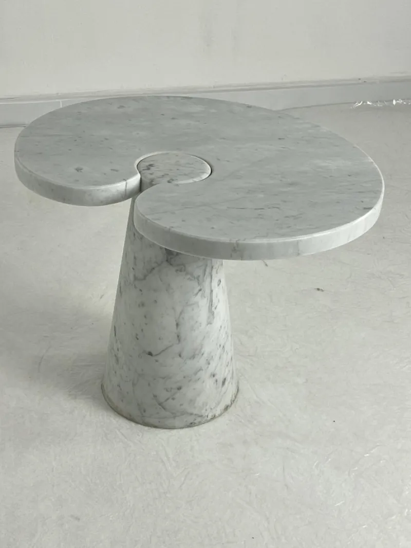 Pamono Carrara Marble Coffee Table by Angelo Mangiarotti for Skipper, 1971> Coffee & Side Tables