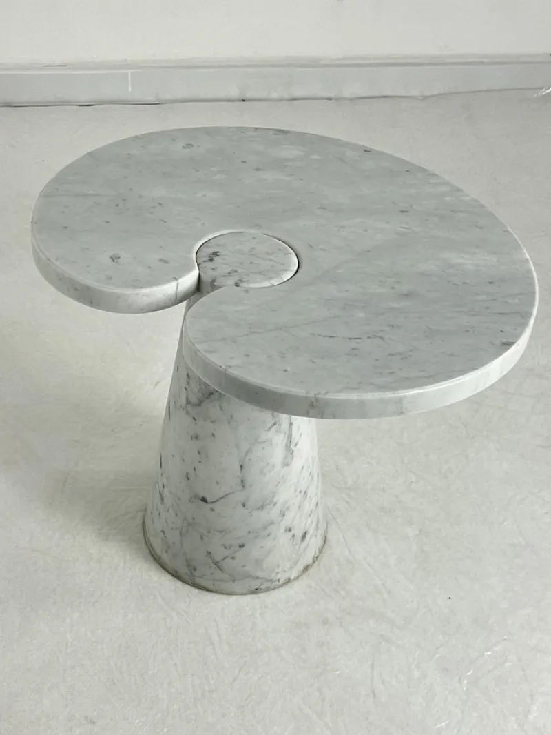 Pamono Carrara Marble Coffee Table by Angelo Mangiarotti for Skipper, 1971> Coffee & Side Tables