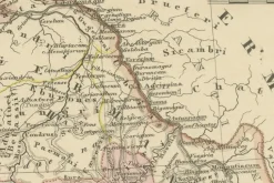 Outlet Pamono Cartographic Overview of Gallic Tribes and Roman Provinces, 1880