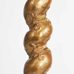 Pamono Carved and Gilded Baroque Columns, Set of 2> Pedestals And Columns