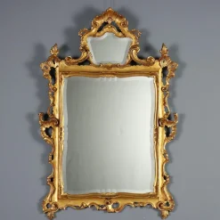 Clearance Pamono Carved and Gilded Rococo Style Mirror