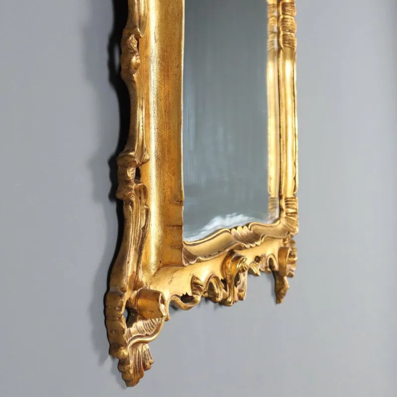 Clearance Pamono Carved and Gilded Rococo Style Mirror