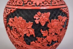 Pamono Carved and Lacquered Chinese Ginger Jar><noscript><img width=