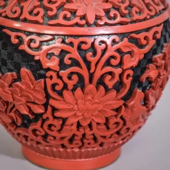 Pamono Carved and Lacquered Chinese Ginger Jar><noscript><img width=