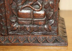 Best Pamono Carved Black Forest Wood Smoking Pipe Cabinet Box, 1870s