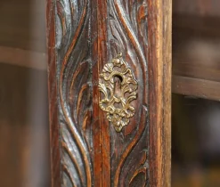 Outlet Pamono Carved English Oak Library Desk with Lions Head Brass Handles, 1860s