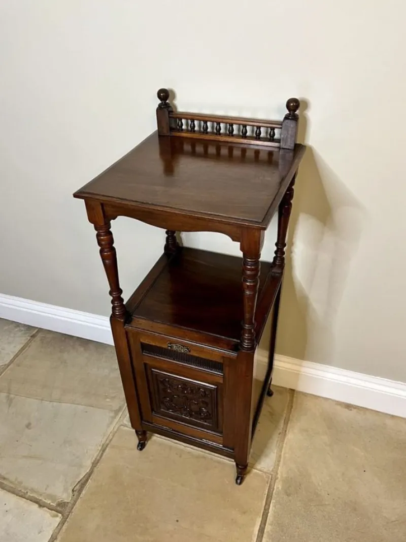 Pamono Carved Mahogany Coal Box, 1900s> Fireplaces And Mantels