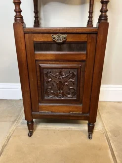 Pamono Carved Mahogany Coal Box, 1900s><noscript><img width=