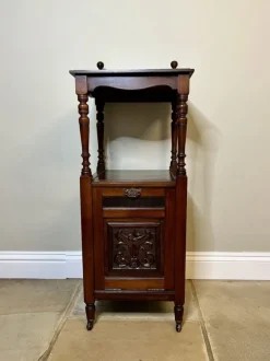 Pamono Carved Mahogany Coal Box, 1900s><noscript><img width=
