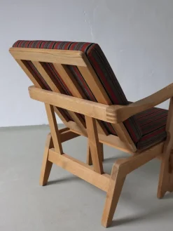 Pamono Carved Pine Lounge Chairs, Scandinavia, 1970s, Set of 2><noscript><img width=