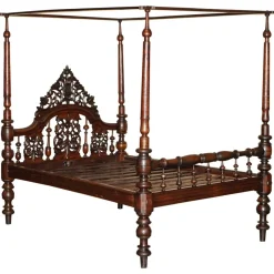 New Pamono Carved 4-Poster Bed, 1780s