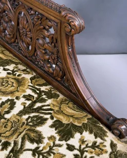 Pamono Carved Wooden Bench, 1880><noscript><img width=