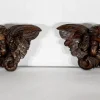 Pamono Carved Wooden Cherubs, Late 19th Century, Set of 2> Architectural Elements
