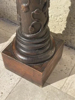 Pamono Carved Wooden Columns, Set of 2><noscript><img width=