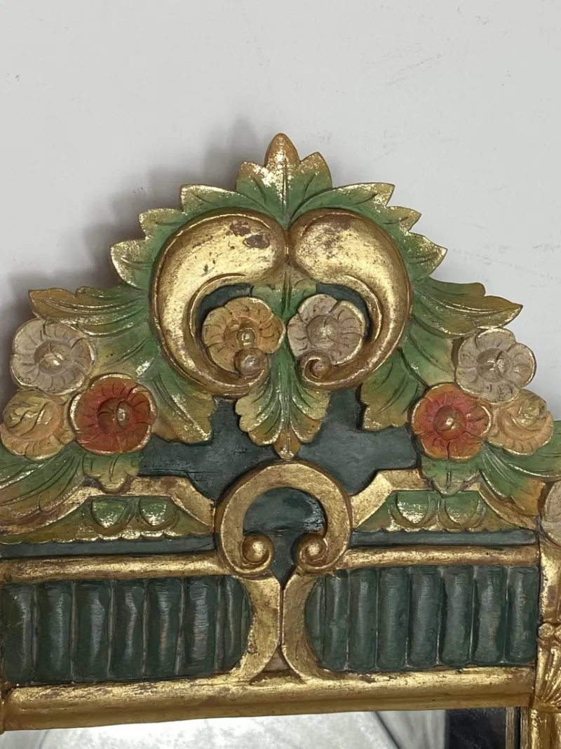 Outlet Pamono Carved Wooden Mirror, 1970s