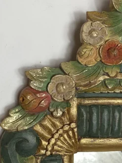 Outlet Pamono Carved Wooden Mirror, 1970s