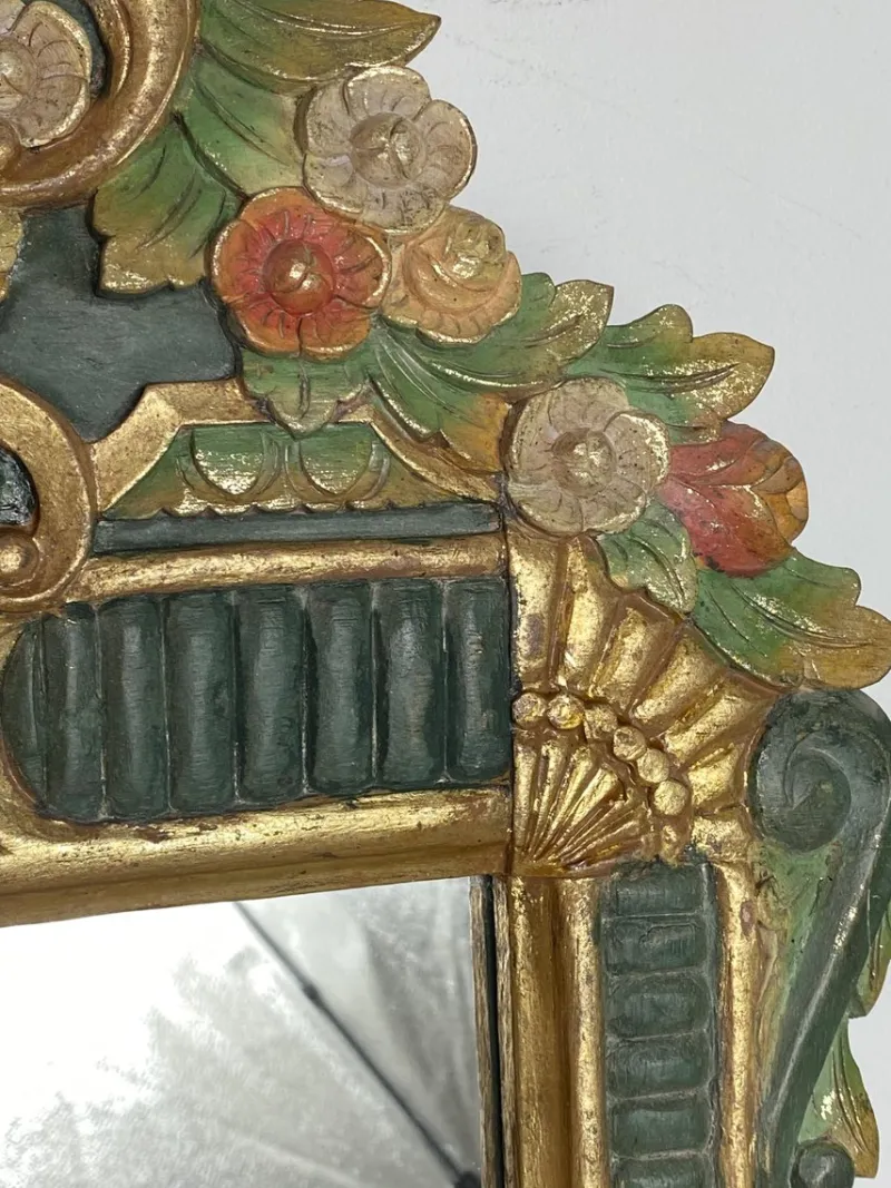 Outlet Pamono Carved Wooden Mirror, 1970s