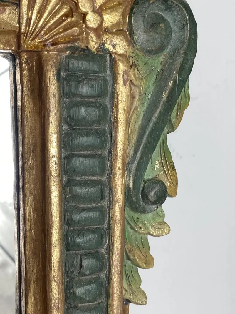 Outlet Pamono Carved Wooden Mirror, 1970s