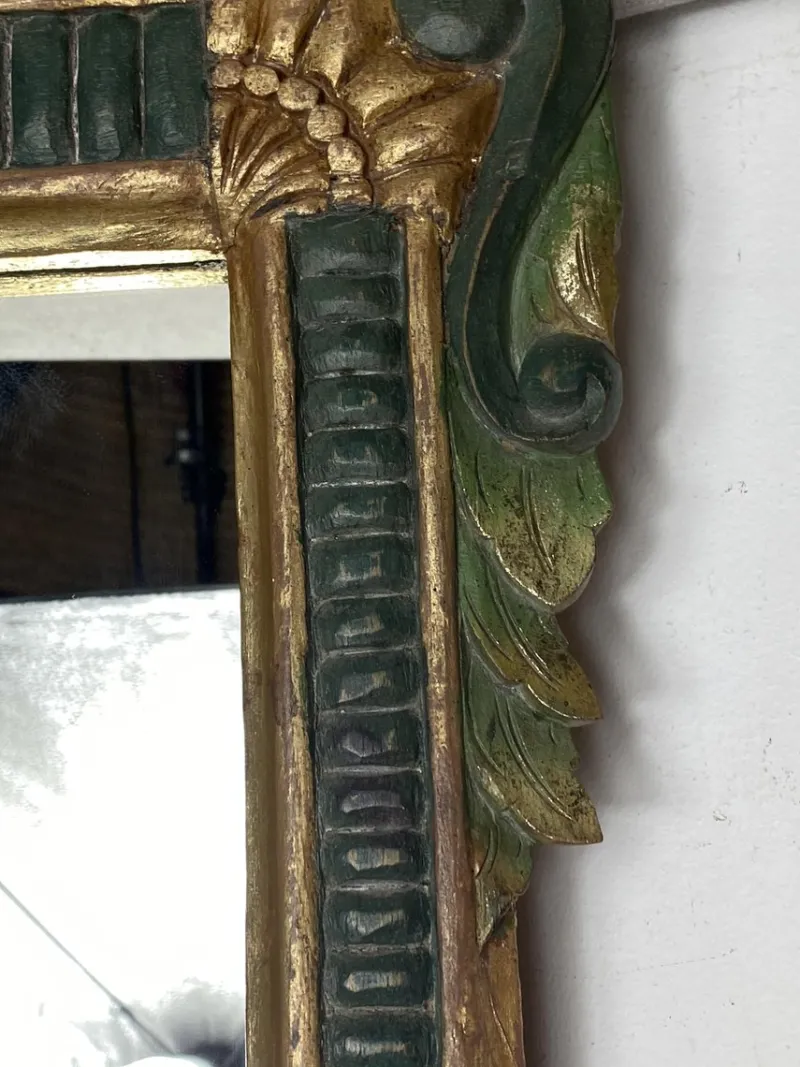 Outlet Pamono Carved Wooden Mirror, 1970s