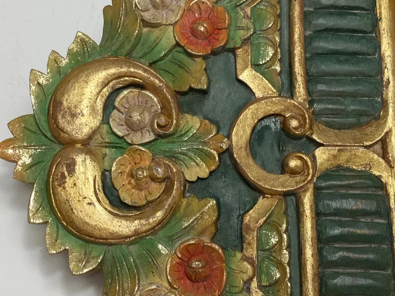 Outlet Pamono Carved Wooden Mirror, 1970s