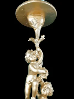 Pamono Carved Wooden Sculpture Column with Cherubs, 1920s> Pedestals And Columns