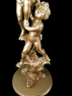 Pamono Carved Wooden Sculpture Column with Cherubs, 1920s><noscript><img width=