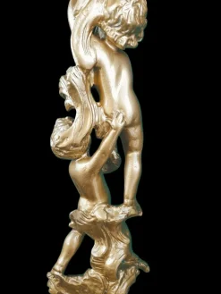 Pamono Carved Wooden Sculpture Column with Cherubs, 1920s><noscript><img width=