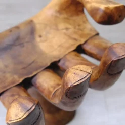 Pamono Carved Wooden Sculpture Chair in the Shape of a Hand, 1980s
