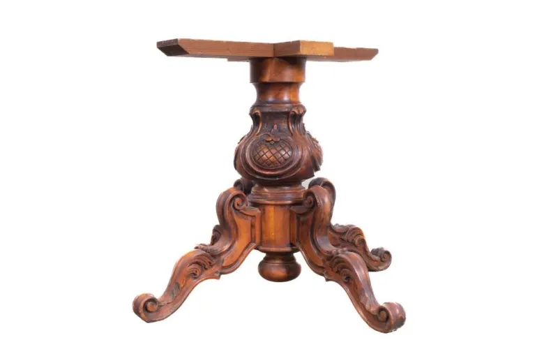 Pamono Carved Wooden Table Base> Coffee & Side Tables